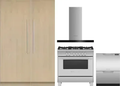 5 Piece Package Includes Refrigerator, Freezer, Range, Hood And Dishwasher